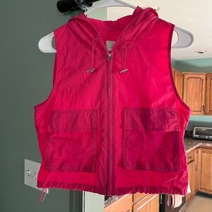 Vibrant Pink Hooded Vest